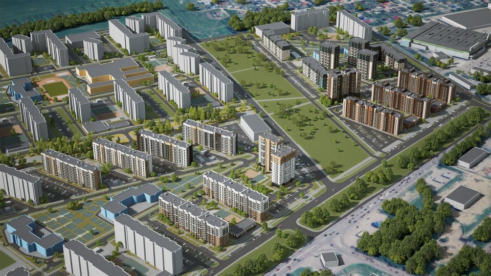 ЖК "Прайм" в микрорайоне "Нью Терра". Визуализаци