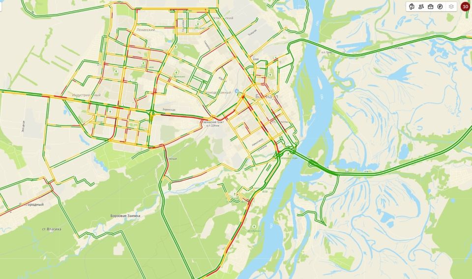 Пробки в Барнауле