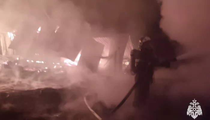 Крупный пожар произошел в Республике Алтай: горели жилой дом и хозпостройки