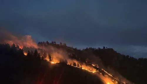В урочище Узюк Чемальского района потушили масштабный ландшафтный пожар