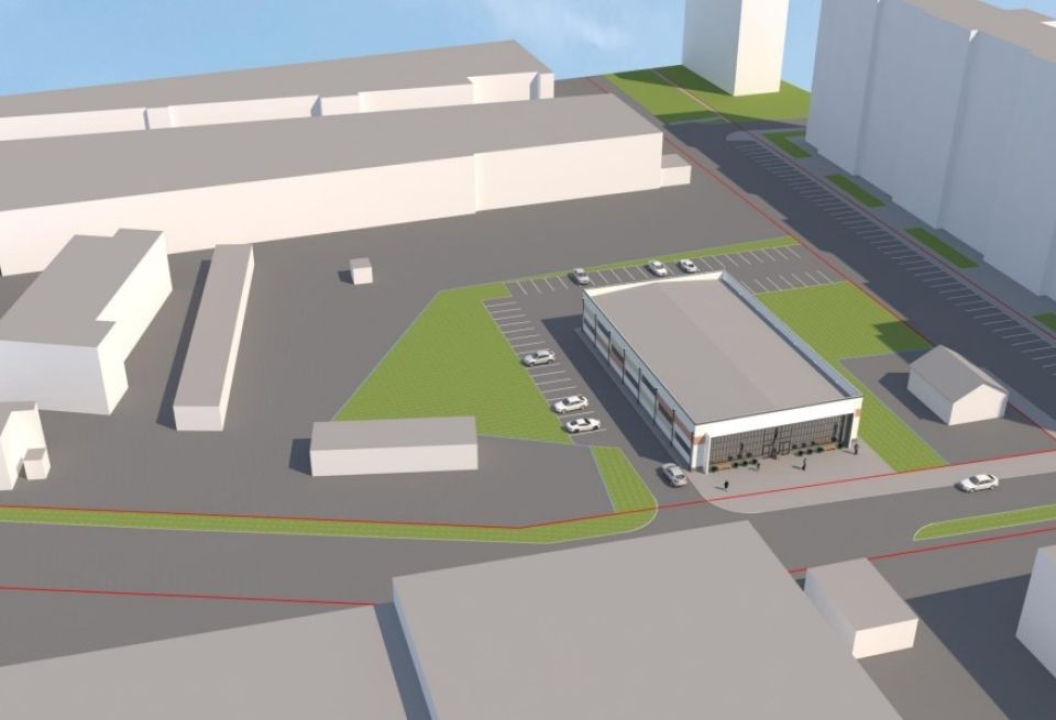 Проект ТЦ на ул. Малахова, 86г 