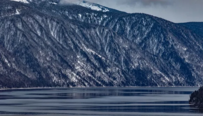 Заповедный монохром: как выглядит Телецкое озеро и его горы в ноябре. Фото