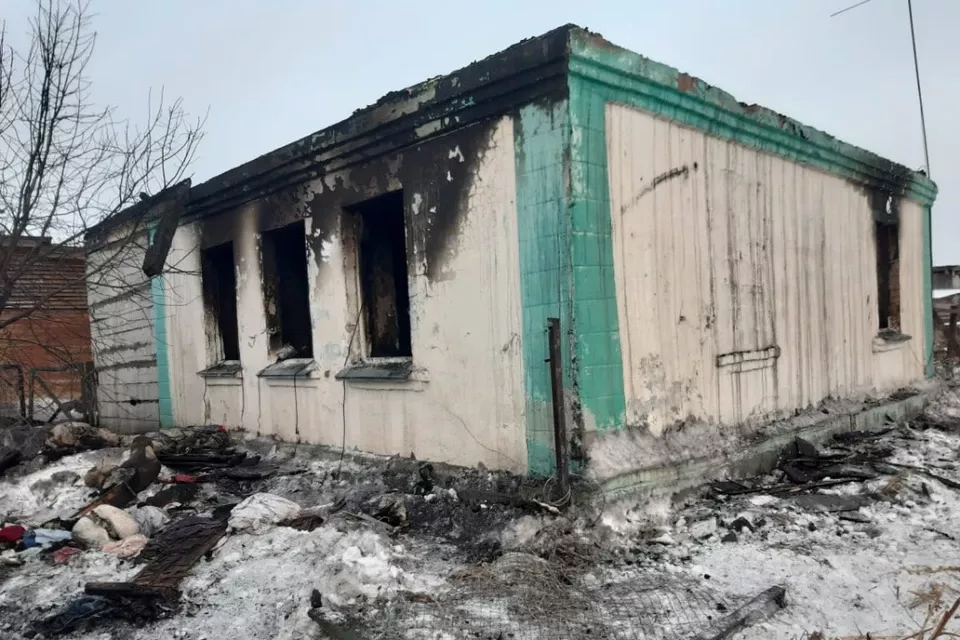 Пожар произошел в селе Борцово Новосибирской области