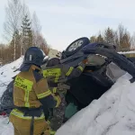 В Республике Алтай машина слетела с трассы и перевернулась