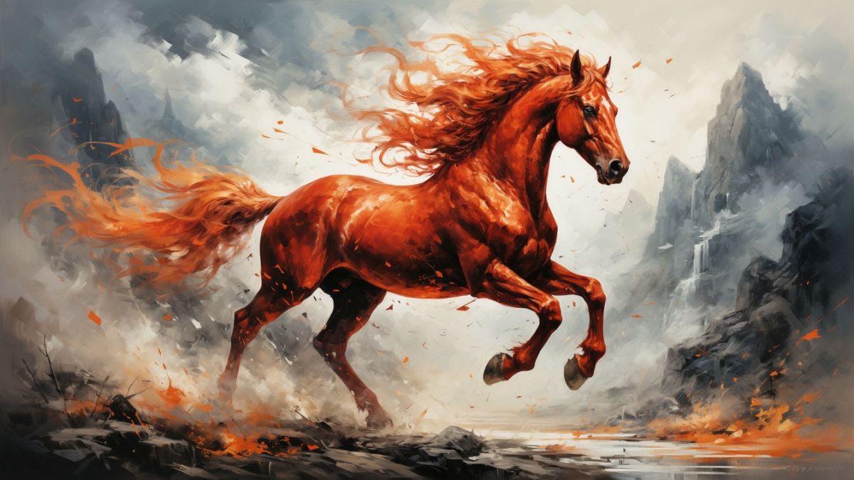 Красная Огненная лошадь. Восточный гороскоп. Новый год