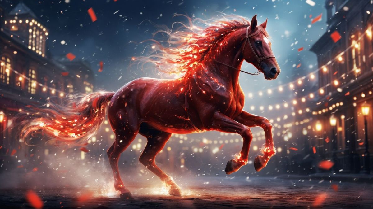 Красная Огненная лошадь. Восточный гороскоп. Новый год