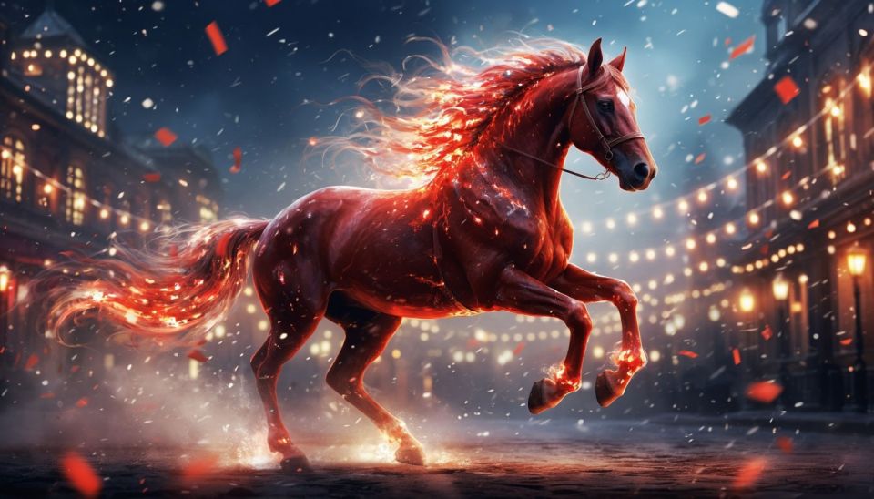 Красная Огненная лошадь. Восточный гороскоп. Новый год