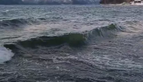 Суровые волны: в Алтайском заповеднике показали Телецкое озеро в ноябре. Видео