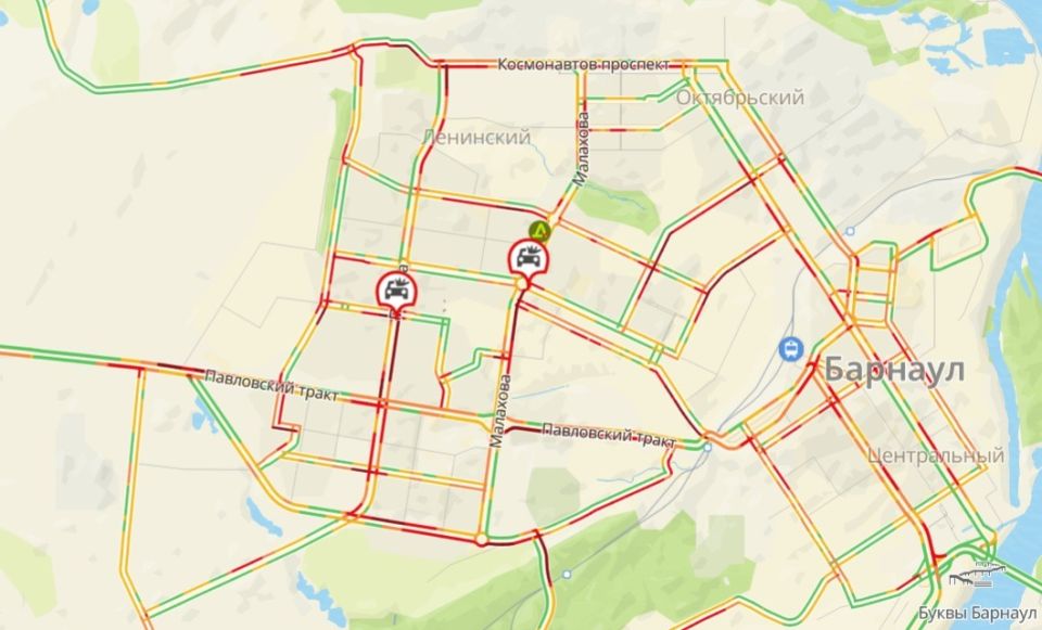 Пробки в Барнауле 24 ноября