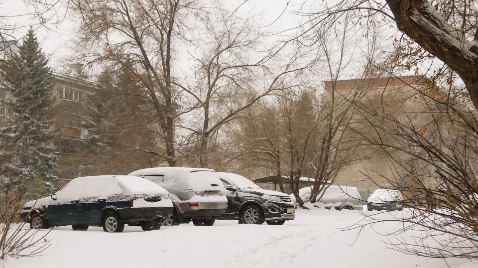 Снег в Барнауле. Ноябрь