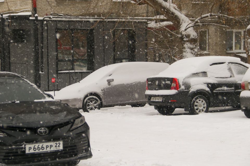 Снег в Барнауле. Ноябрь