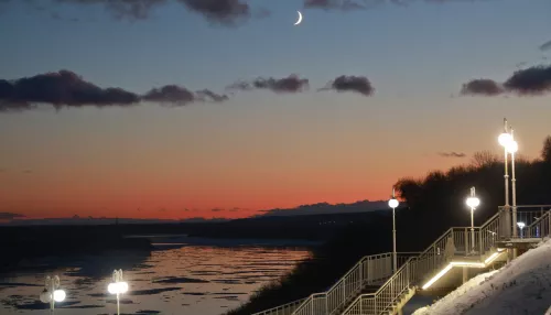 Фотограф показал Барнаул в вечерних красках под свежим снегом