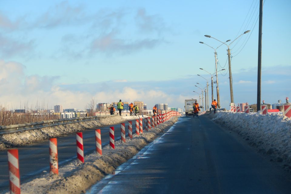 Капитальный ремонт моста на Павловском тракте в Барнауле. Ноябрь 2024 года