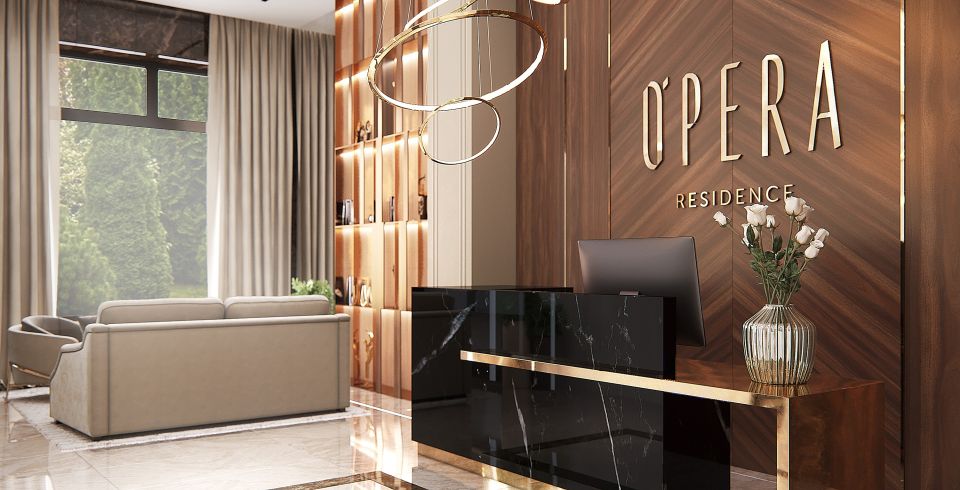 Проект ЖК Opera Residence.  Лобби