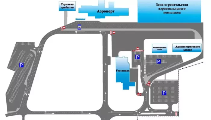 Новые ограничения движения ввели на привокзальной площади аэропорта Барнаула