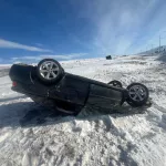 В Республике Алтай подросток уложил Subaru в кювет вверх колесами