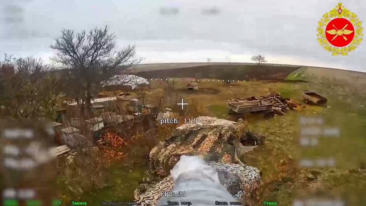 Работа БПЛА в районе Гуляйполе