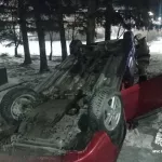 В Республике Алтай водитель без прав устроил ночное ДТП с перевернувшимся Mitsubishi