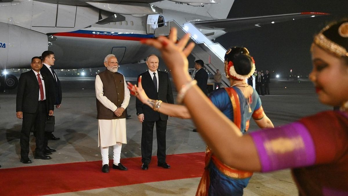 Владимир Путин и премьер-министр Индии Нарендра Моди