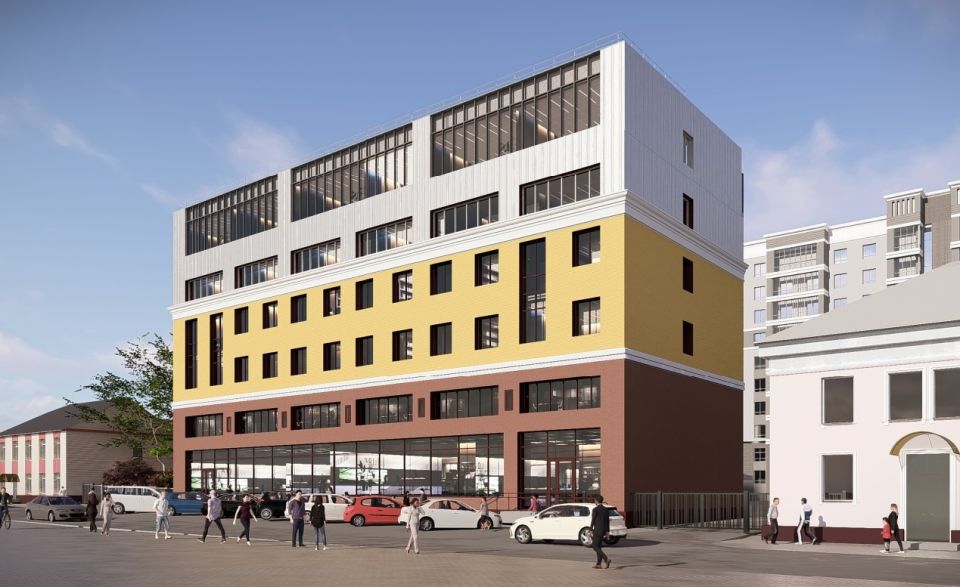 Визуализация проекта надстройки здания на пр. Социалистическом, 24