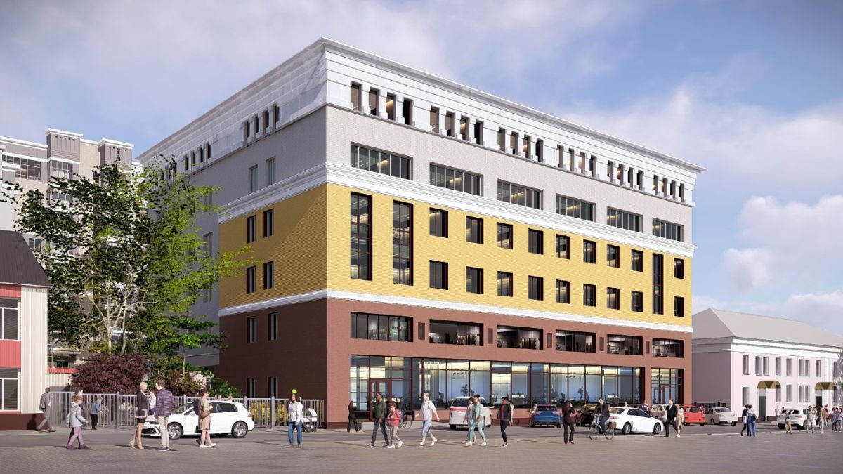 Визуализация проекта надстройки здания на пр. Социалистическом, 24