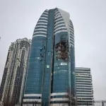 Появились первые кадры разрушений Грозный-Сити после вероятной атаки дрона