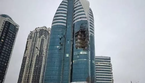 Появились первые кадры разрушений Грозный-Сити после вероятной атаки дрона