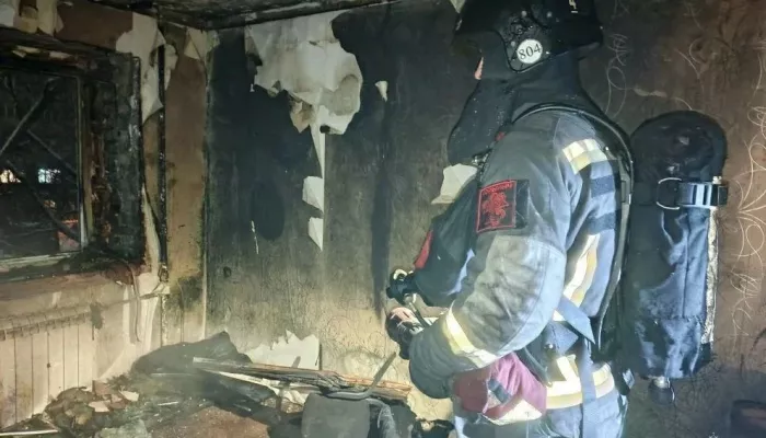 Замыкание в телевизоре: мужчина и женщина пострадали при пожаре в Барнауле