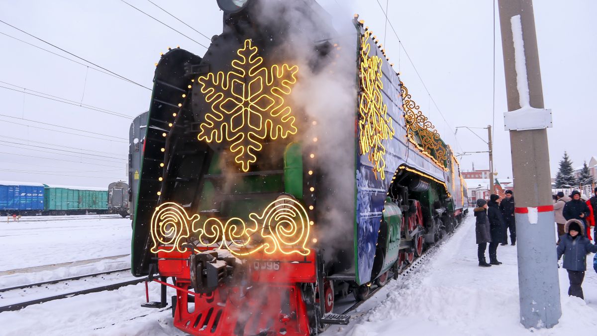 Поезд Деда Мороза в Барнауле