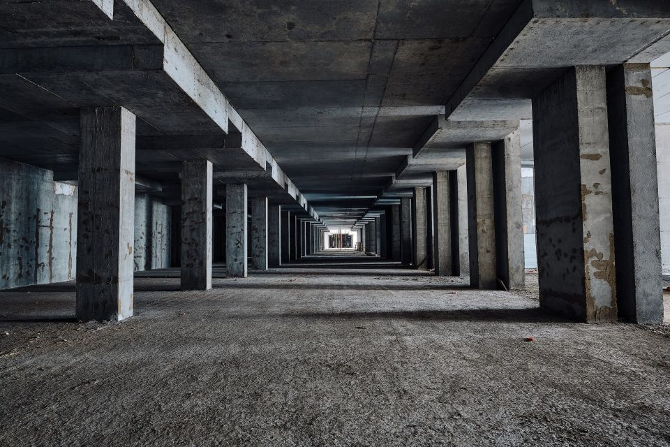 Строительство паркинга для резиденций "Сахаров Парк". Декабрь 2025 года