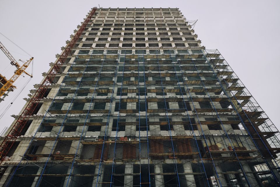 Строительство элитных резиденций "Сахаров Парк". Декабрь 2025 года