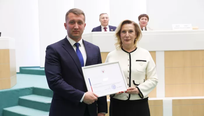 Глава краевого исполкома Единой России получил благодарность от Валентины Матвиенко