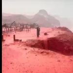 Кровавый дождь окрасил землю в багровый цвет в Иране. Видео