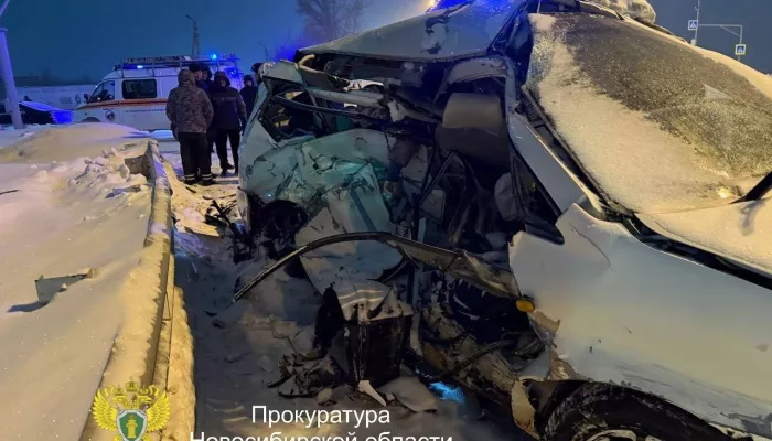 Появились кадры с места гибели шести человек в ДТП в Новосибирске