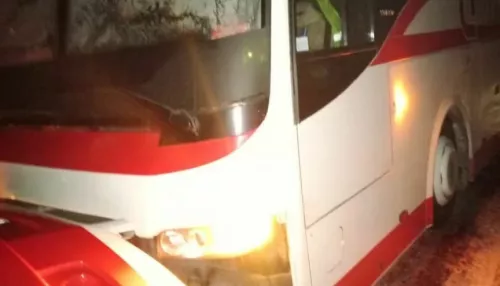 Автобус с пассажирами ночью сломался на трассе в Алтайском крае в 30-градусный мороз