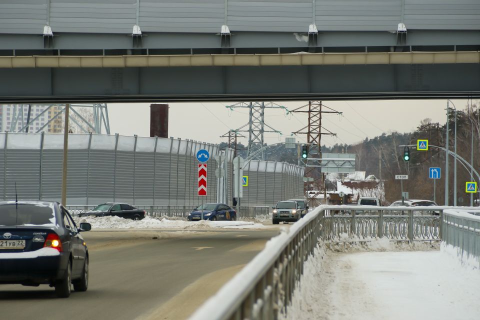 Новая транспортная развязка в Барнауле. Вид на Южный тракт