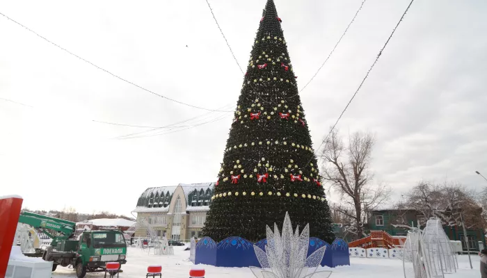 Новогоднюю елку на площади Свободы начнут разбирать с 26 января
