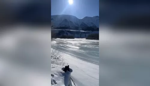 В Сайлюгемском нацпарке показали замерзшие горные реки. Видео