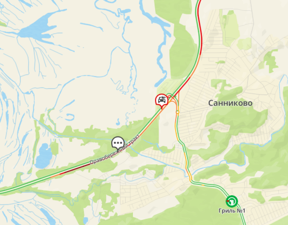 Затор на Правобережном тракте