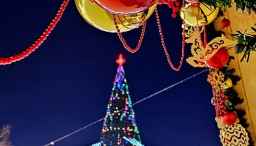 Барнаульцы делятся кадрами новогоднего городка на площади Свободы