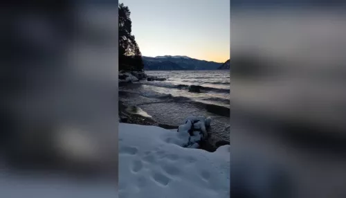 В Алтайском заповеднике показали Телецкое озеро в преддверии Нового года. Видео