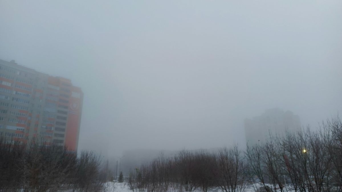 Утренний туман в Барнауле