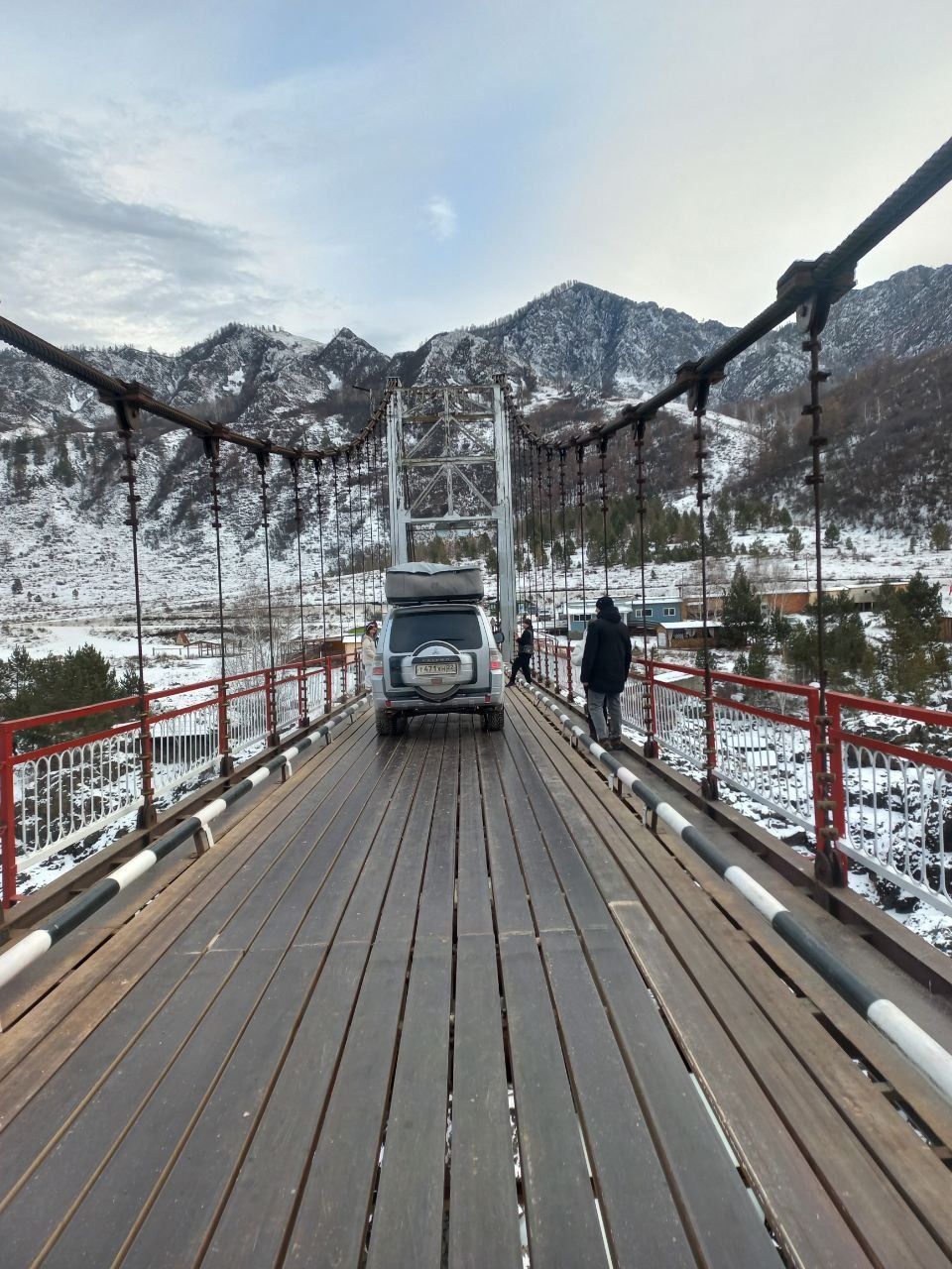 Ороктойский мост зимой