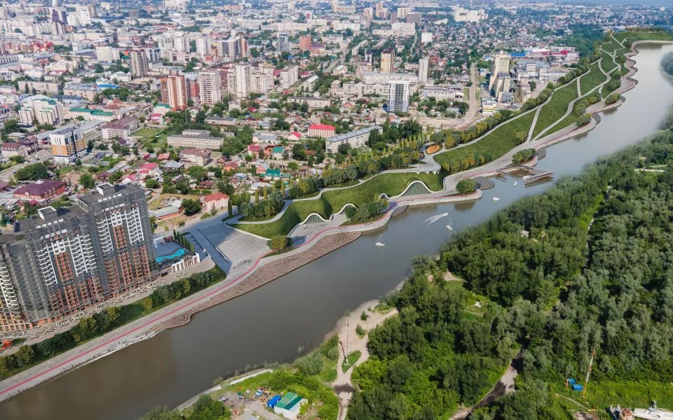 Парк, променад, магазины на склоне: когда в Барнауле построят новую набережную на Оби