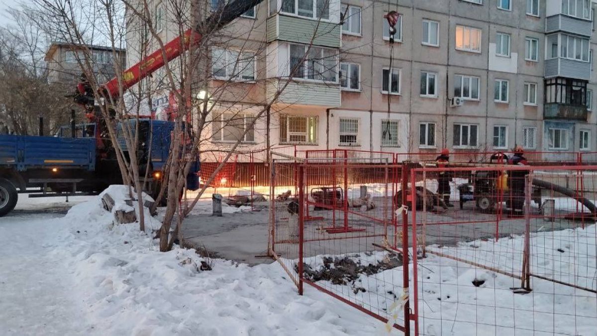 Авария на теплосетях в Рубцовске