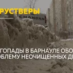 Автомобилисты в Барнауле жалуются на снежные брустверы во дворах