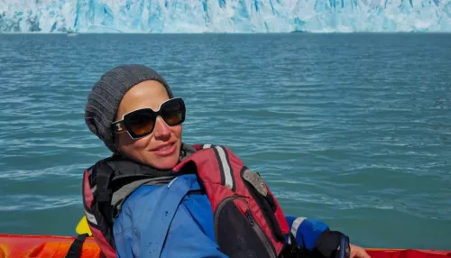 Каяки, ледники и фламинго: как Юлия Барановская встретила Новый год в Аргентине. Фото