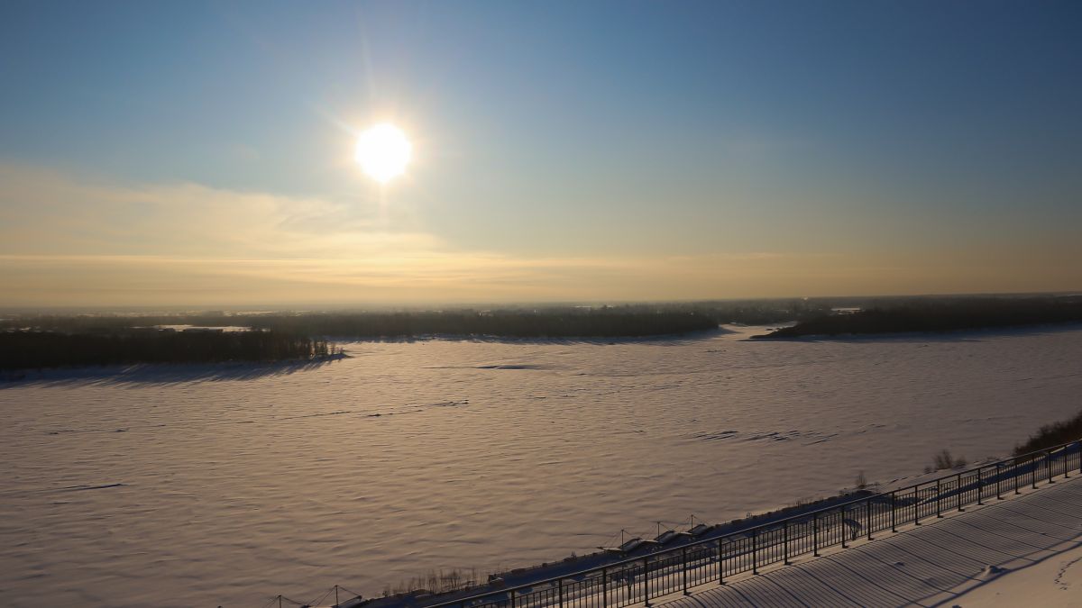 Мороз. Погода. Зима. Обь.