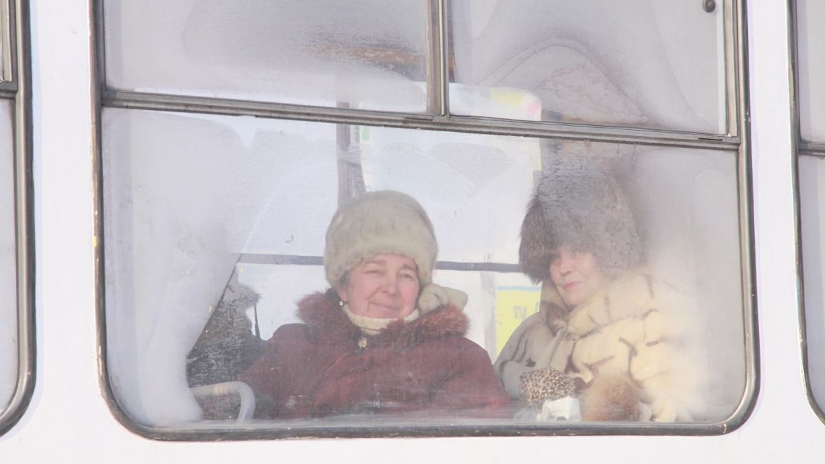 Барнаул. Зима. Сильный мороз