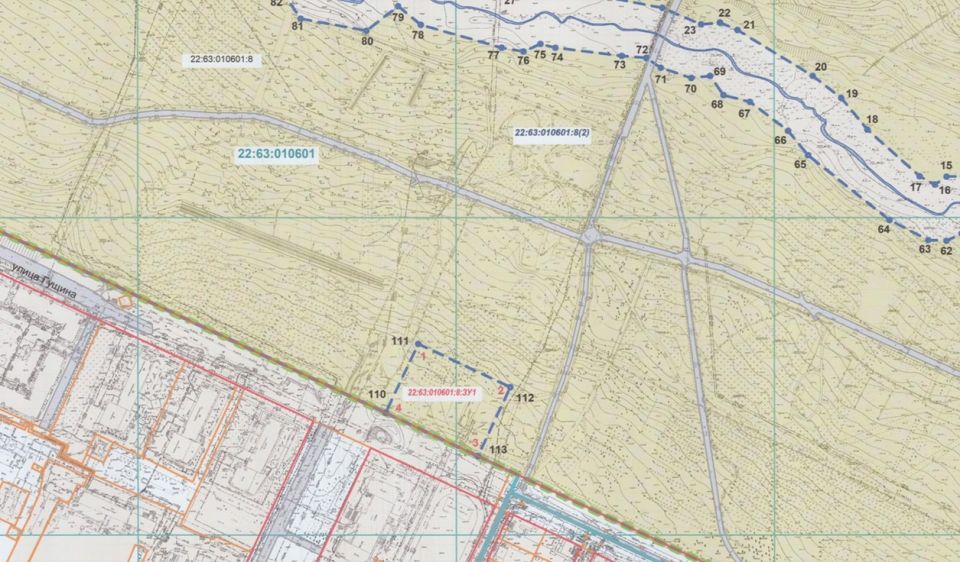 Расположение участка под спортобъект в парке «Юбилейный»
